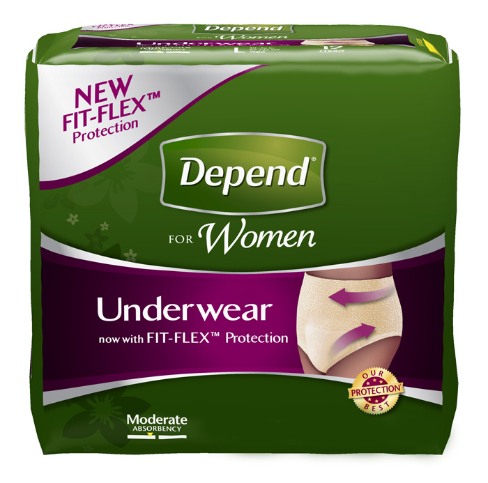 Depend Moderate Underwear for Women - Bag