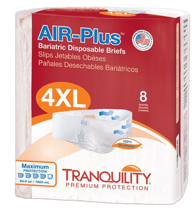 Tranquility AIR-Plus Bariatric Brief, 8/bag photo