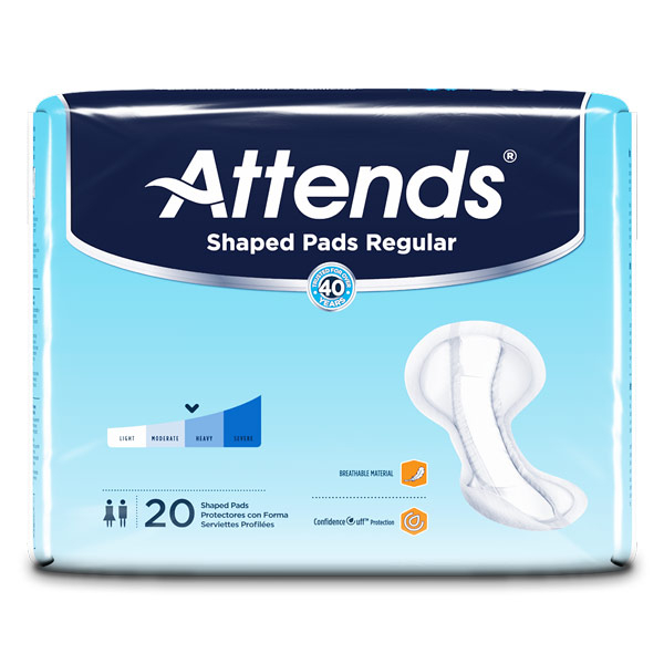 Attends Shape Pads, Regular, 20/bag photo