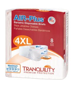 4XL Tranquility® AIR-Plus Breathable Bariatric Disposable Briefs