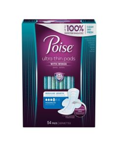 Poise Ultra Thin Pad wWings Moderate