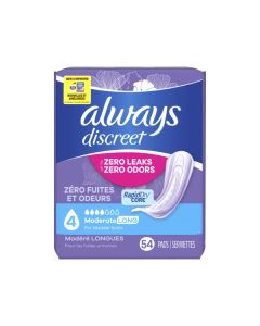 Always Discreet Moderate Long Pads