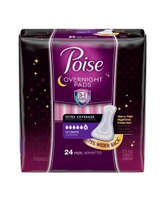 Poise Ultimate Overnight Pads, Extra Coverage