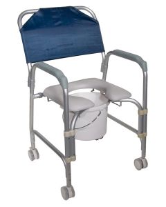 Aluminum Shower Chair & Commode w/Casters