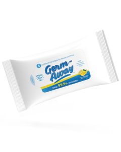 GermAway Hand & Face Wipes, Travel Pack