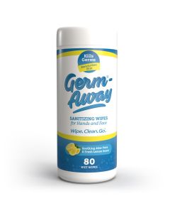 GermAway Antibacterial Hand & Face Wipes, Canister