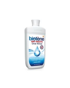 Biotine dry mouth oral rinse, bottle.