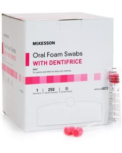 Oral Foam Swabsticks with Dentrifice