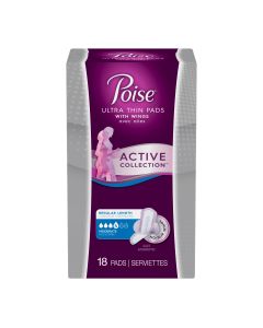 Poise Active Pads With Wings Moderate
