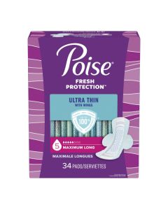 Poise Ultra Thin Pad with Wings Maximum