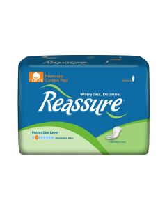 Reassure Premium Cotton Pads, Moderate Plus