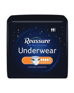 Case Special: Reassure Full-Rise Overnight Underwear, Small - 72/case
