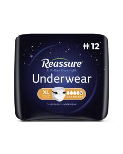 Case Special: Reassure Full-Rise Overnight Underwear, X-Large - 48/case