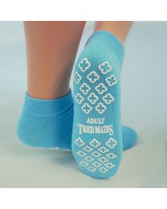 Light Blue Slipper Socks, Non-Skid to prevent slips and falls