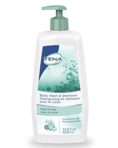 TENA Body Wash and Shampoo, 33.8 oz