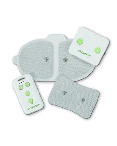 Wireless TENS unit with remote for pain management