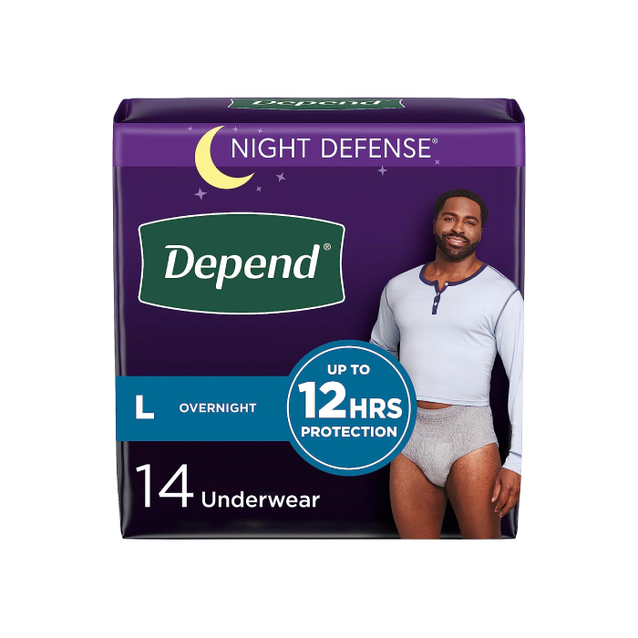 Depend Real Fit Night Defence Pants Large 97 127cm Male 1300ml
