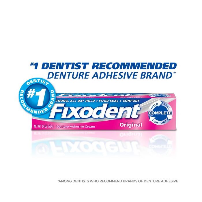 Fixodent Denture Adhesive Cream, Original - 2.4 oz tube
