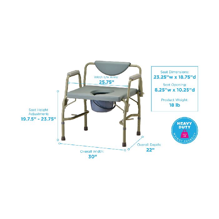 Heavy duty commode chair outlet