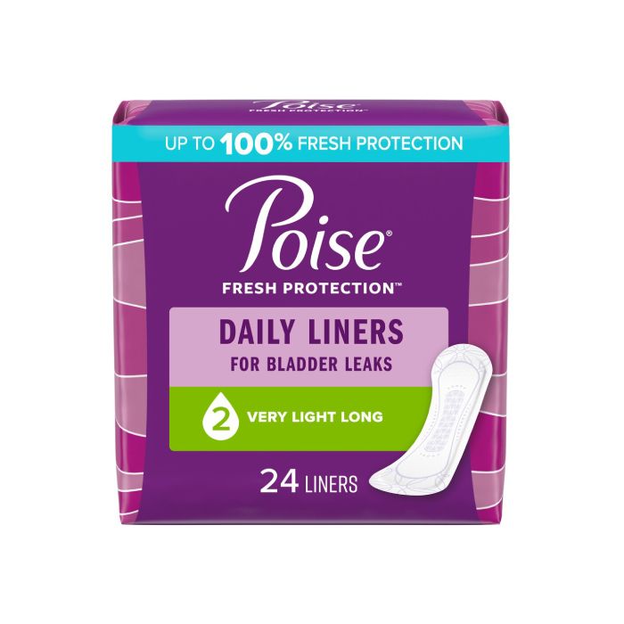 Poise Incontinence Panty Liners, Long