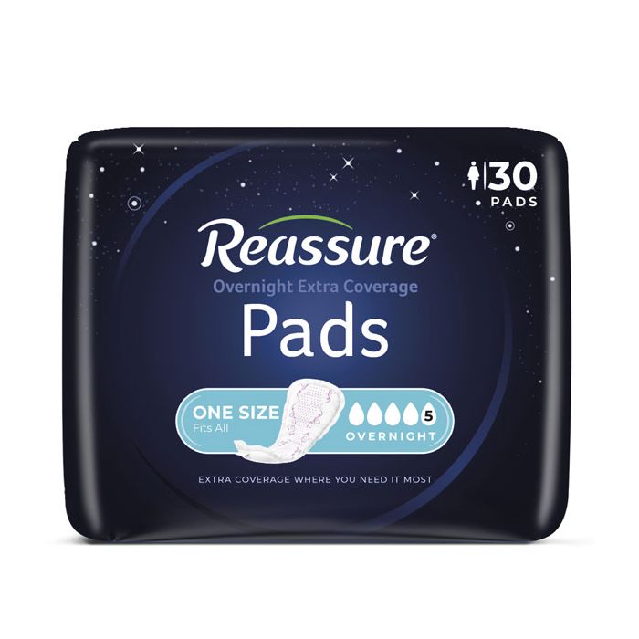 Reassure Extra Coverage Overnight Pad 