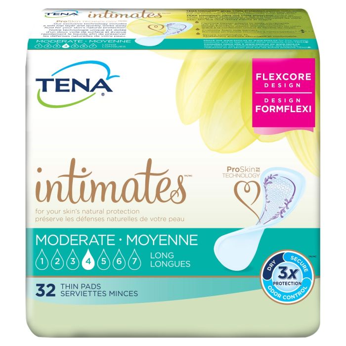 TENA Intimates Moderate  Thin long incontinence pad for women