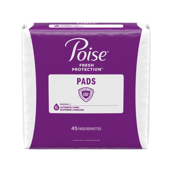 Poise Ultimate Long Pads E-Pack - 45/case photo