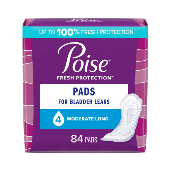 Poise Moderate Long Pads E-Pack, 84/case photo