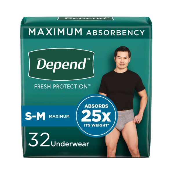 Case Special: Depend for Men Maximum, Small/Medium - 64/case photo