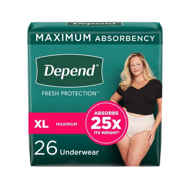 Case Special: Depend for Women Maximum, X-Large - 52/case photo