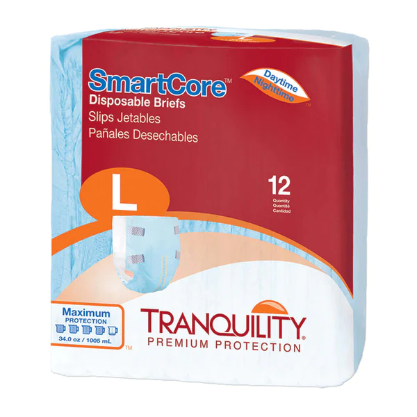 Tranquility SmartCore Briefs, Large, 48/case