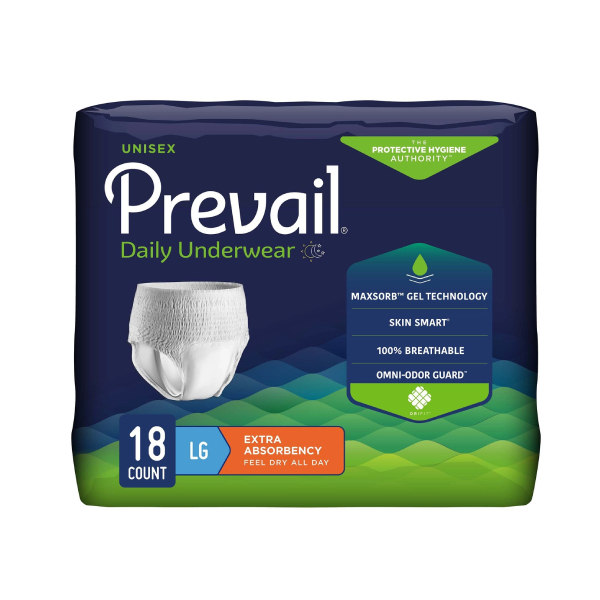 Prevail Extra Underwear, Large - 36/case