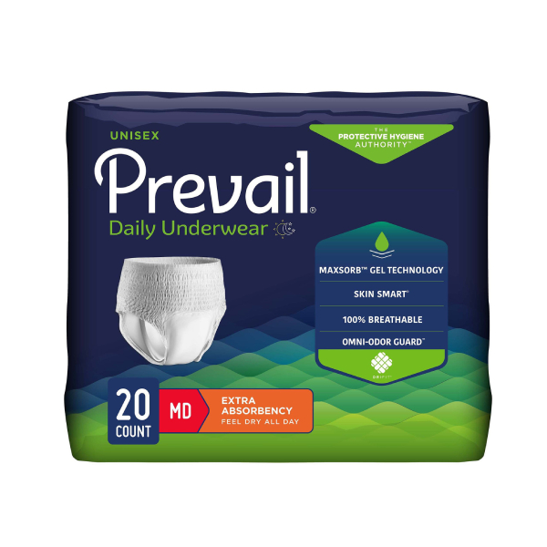Prevail Extra Underwear, Medium - 80/case