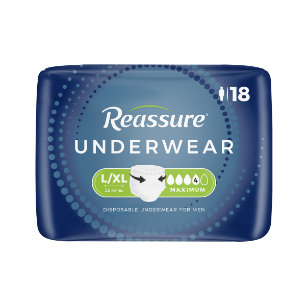 Case Special: Reassure Underwear for Men, Maximum, Large/XL, 72/case photo