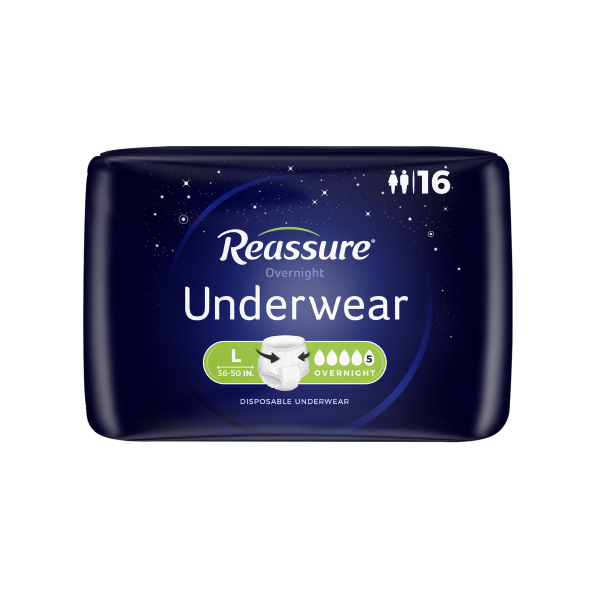 Reassure Overnight Underwear, Large - 16/bag photo