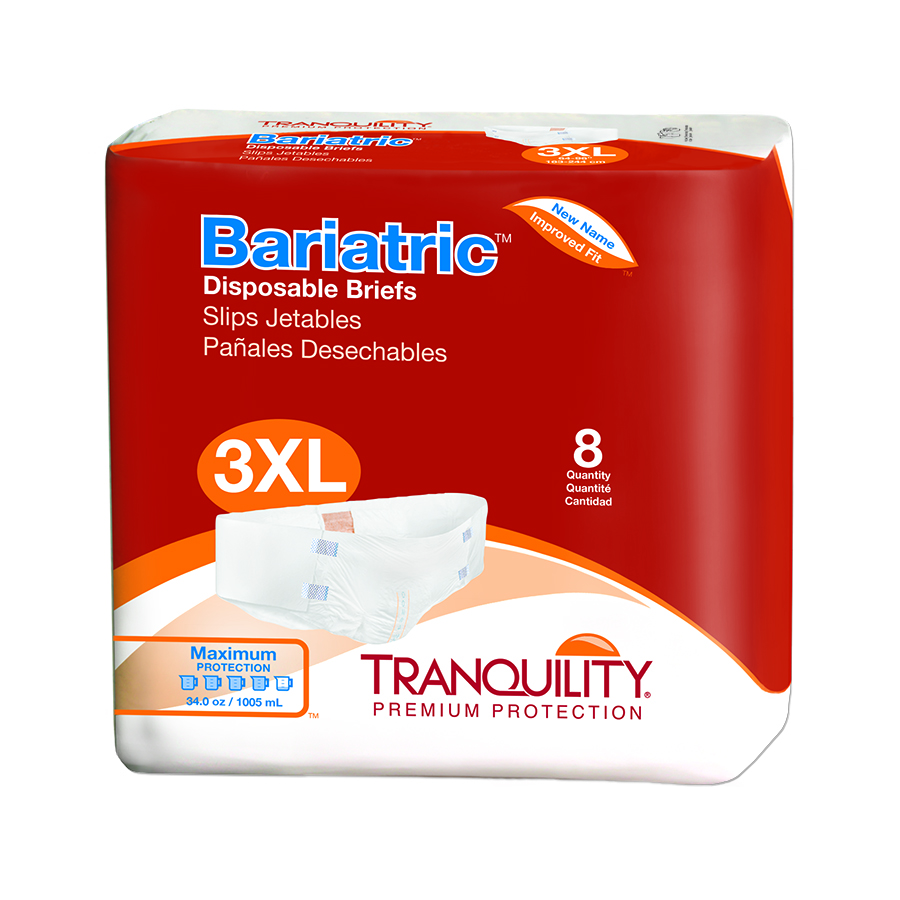 Tranquility Bariatric + Briefs, XXXL, 8/bag photo