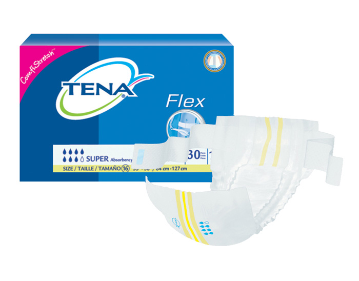 TENA Flex Super Briefs, Medium, 30/case