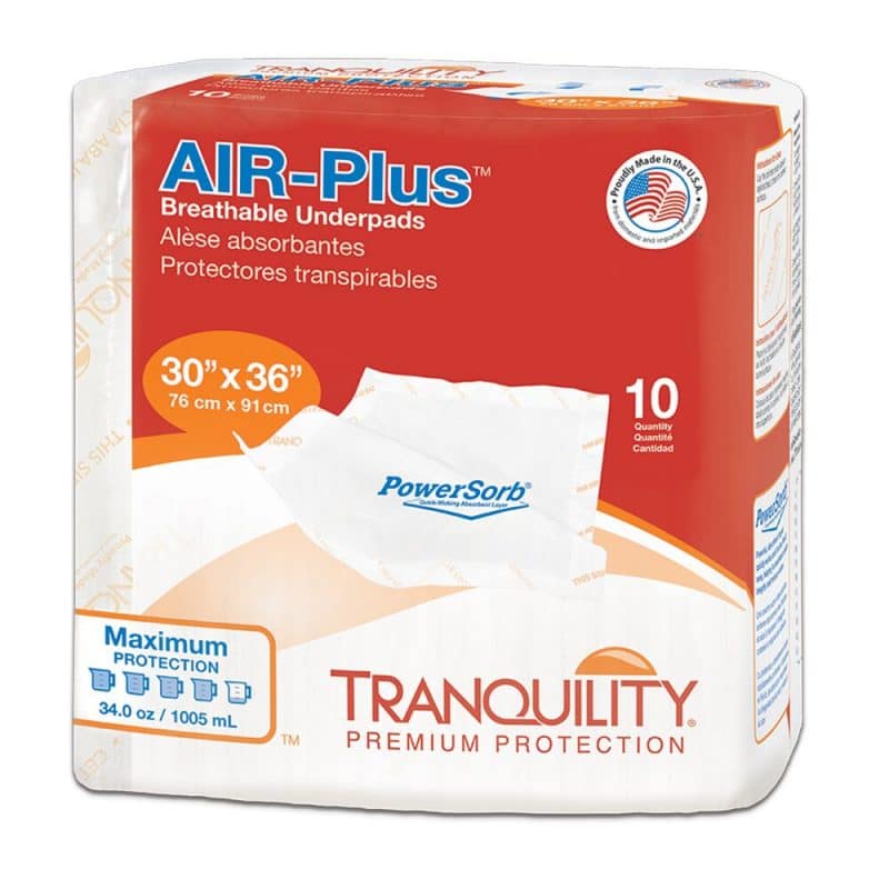 Tranquility Air-Plus Breathable Underpad, 30x36