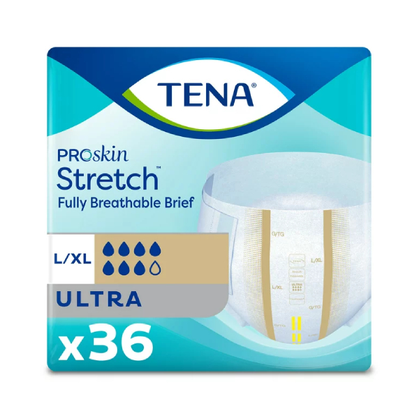 TENA ProSkin Ultra Stretch Briefs, Large/XL, 144/case