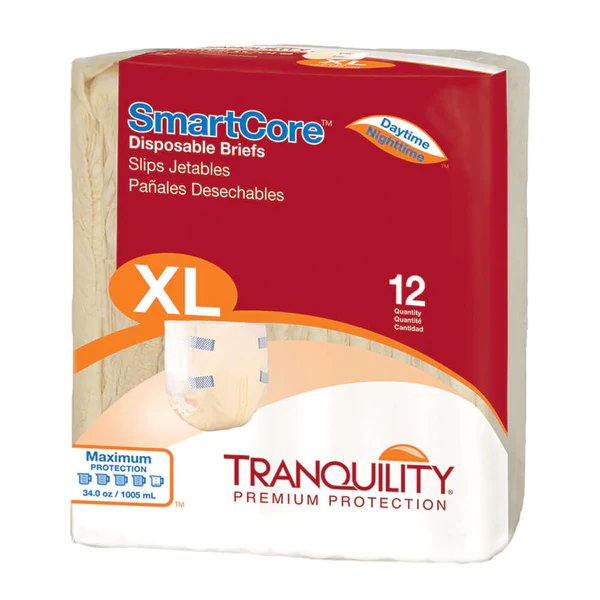 Tranquility SmartCore Briefs, XL, 12/bag