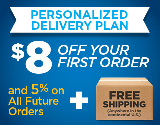 Save $8 off your first order with our Personalized Delivery Plan, free shipping